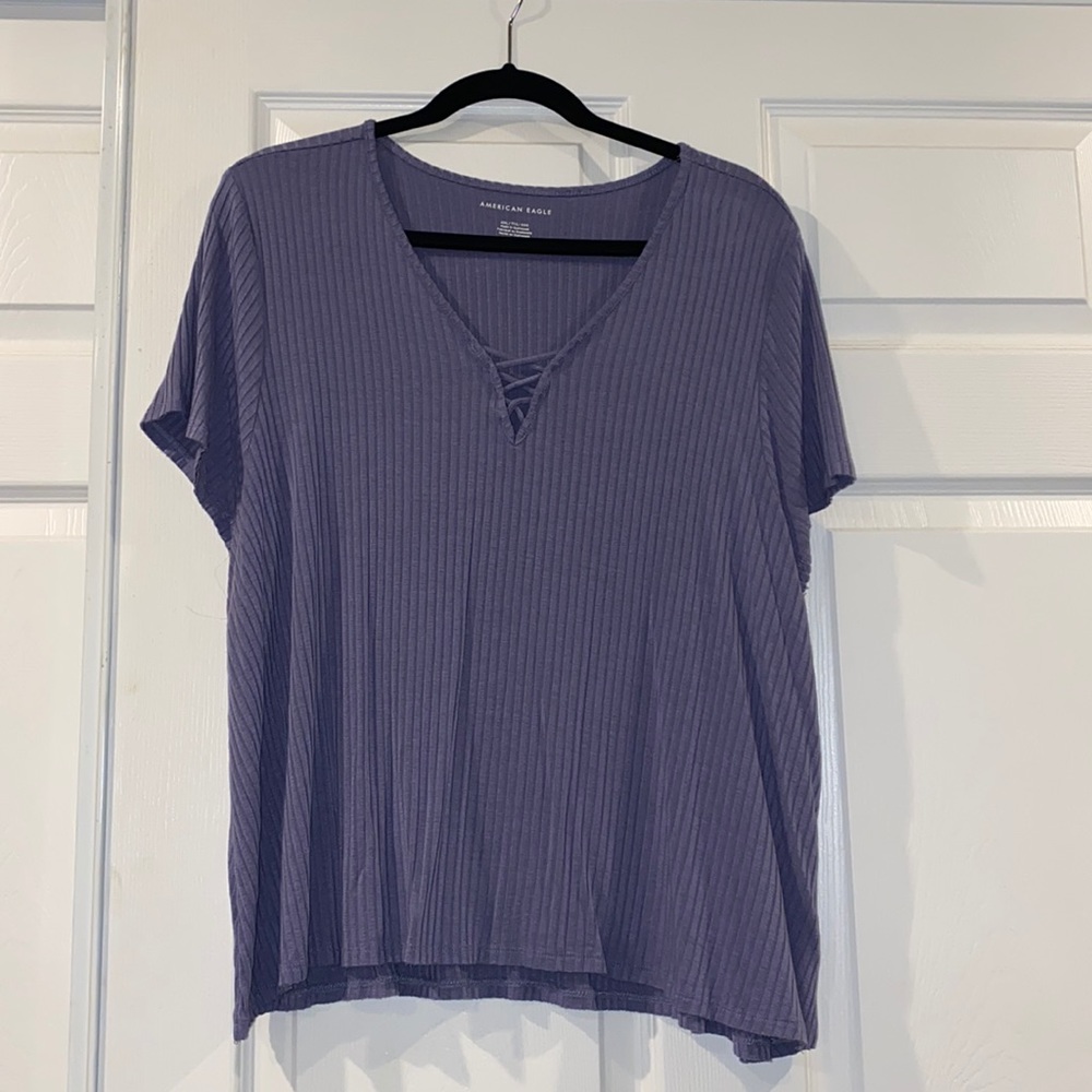 American Eagle Lace Up Swing T-Shirt